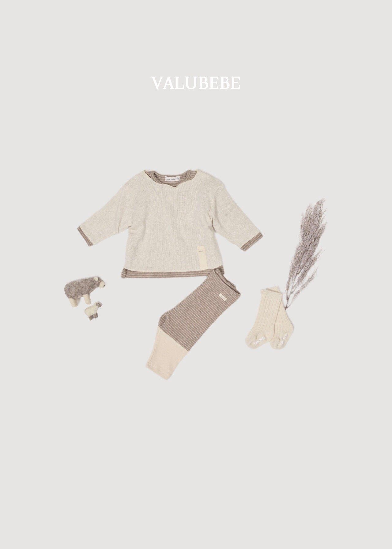 送料無料【予約】/ ウエハース配色レギンス/ valubebe