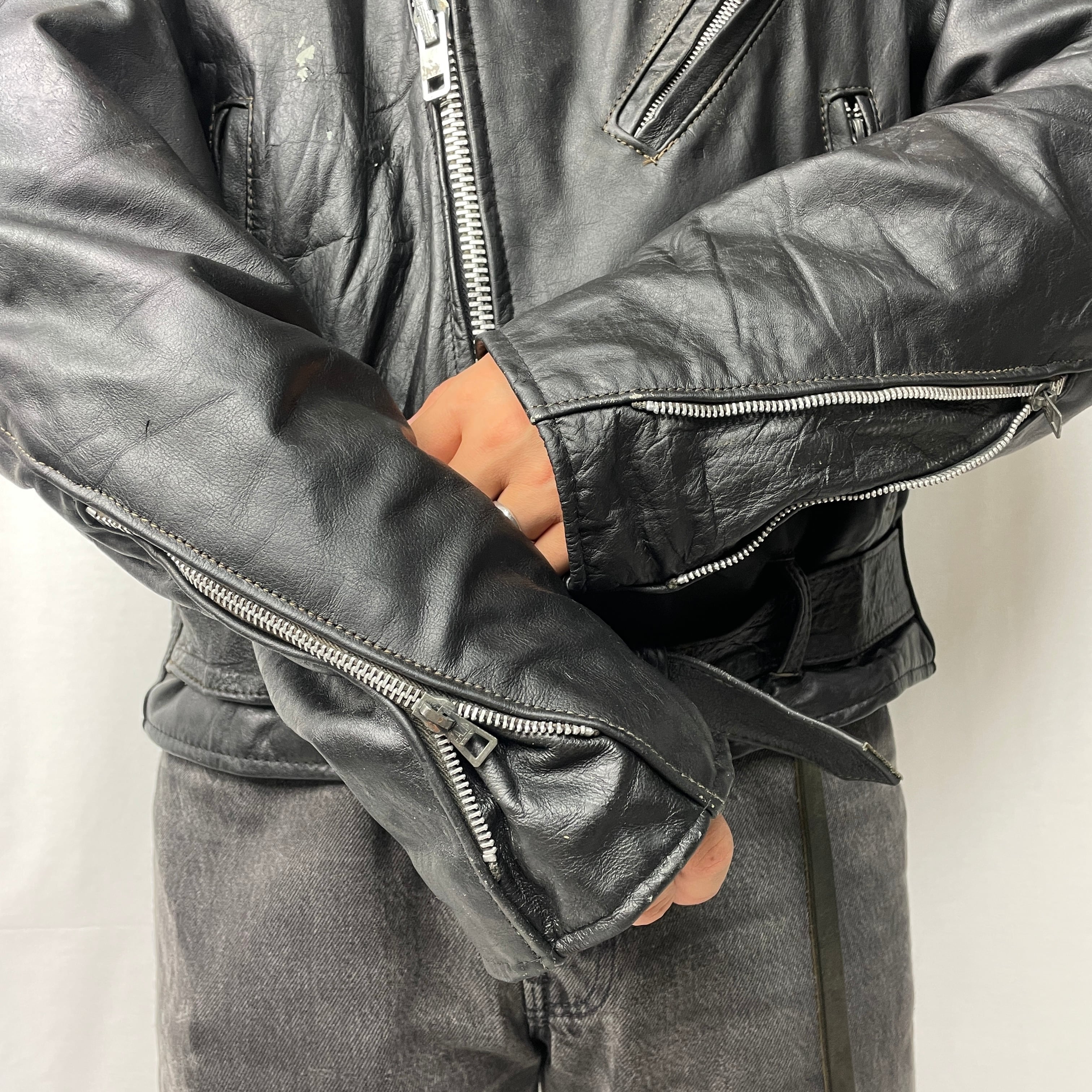 70年代 USA製 EXCELLED アメリカン ダブルライダースジャケット メンズ  