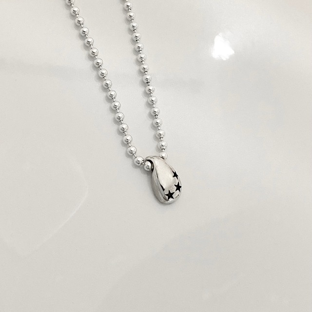 TEARDROP BALL CHAIN NECKLACE / ティアドロップボールチェーンネックレス