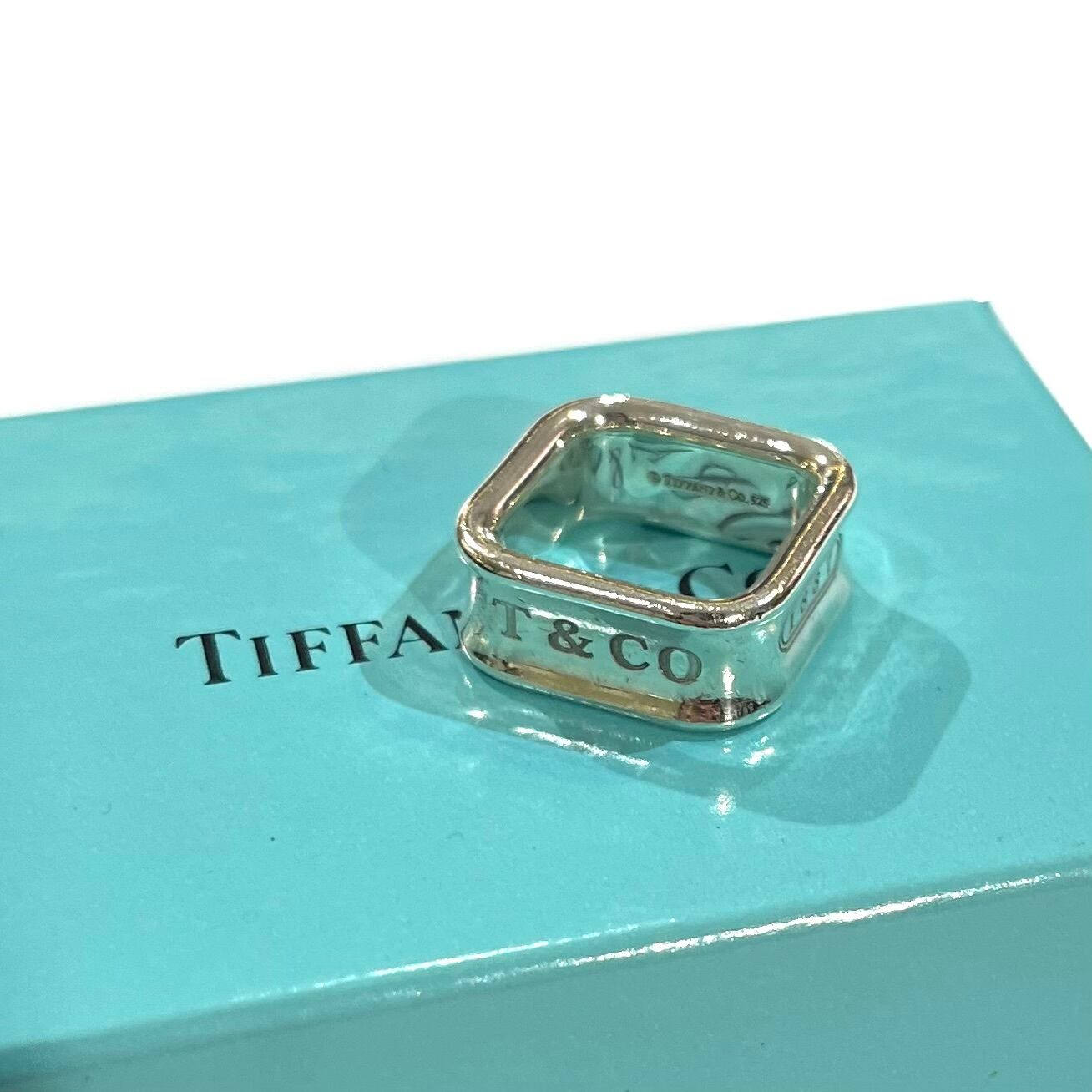 TIFFANY&CO.】【6-7号】2409 T&CO 1837 スクエアリング／シルバー925