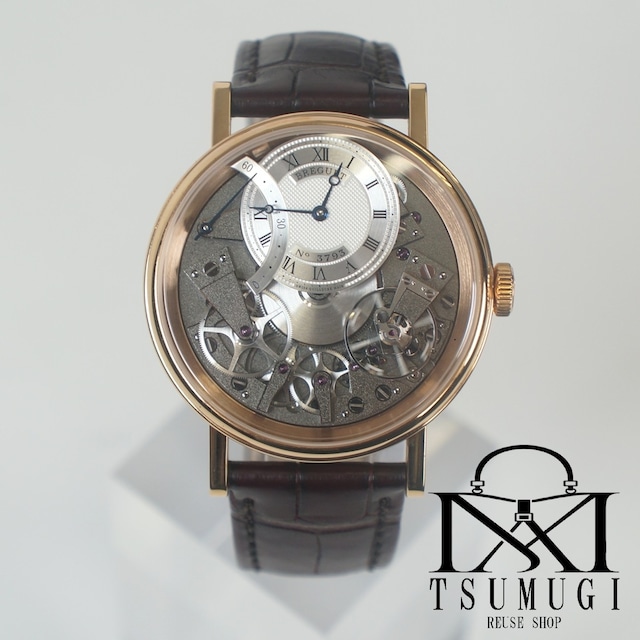 稼働品！BREGUET ブレゲ トラディション オートマティック レトログラード セコンド 7097BR/G1/9WU PG×革 AT シルバー文字盤