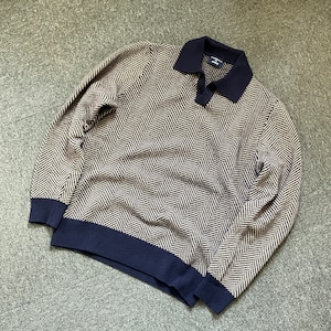 morgano WOOL / CASHMERE HERRINGBONE SKIPPER KNIT《48》
