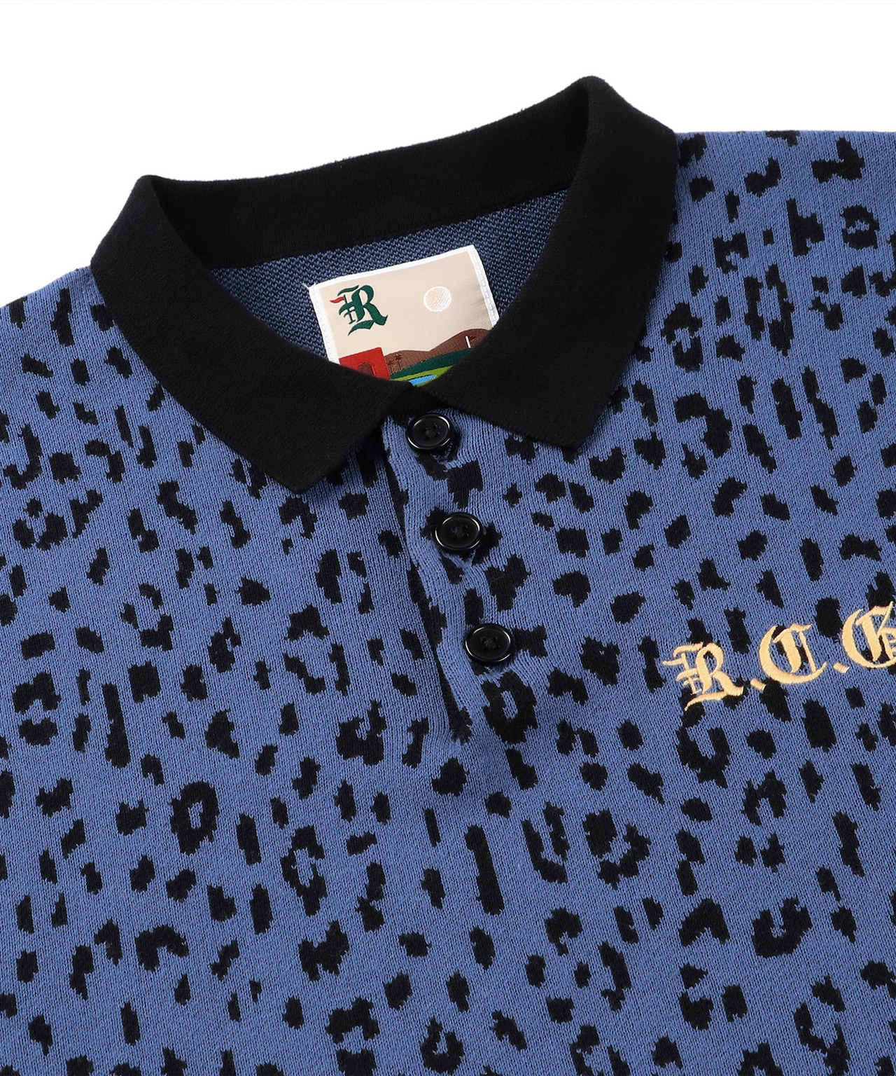 【RCGC】LEOPARD LOGO EMBROIDERY KNIT POLO［RGK003］