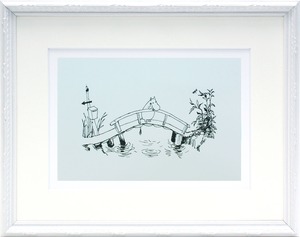 ムーミン 北欧 Postery「ムーミン谷の橋」送料無料 フレーム 展示用フック付アートポスター 絵画 インテリア アート