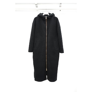 [yolifu] (ヨリフ) yo-23AW-01 HOODIE BOA LONG COAT  (CliqueTokyo別注 / black×black)