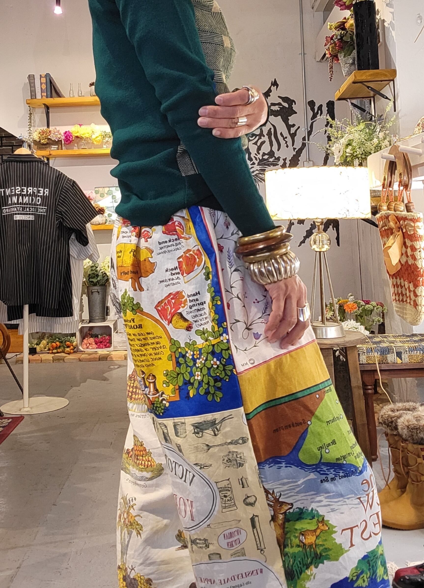 THPT055 ヴィンテージクロスリメイクパンツ | alocasia vintage