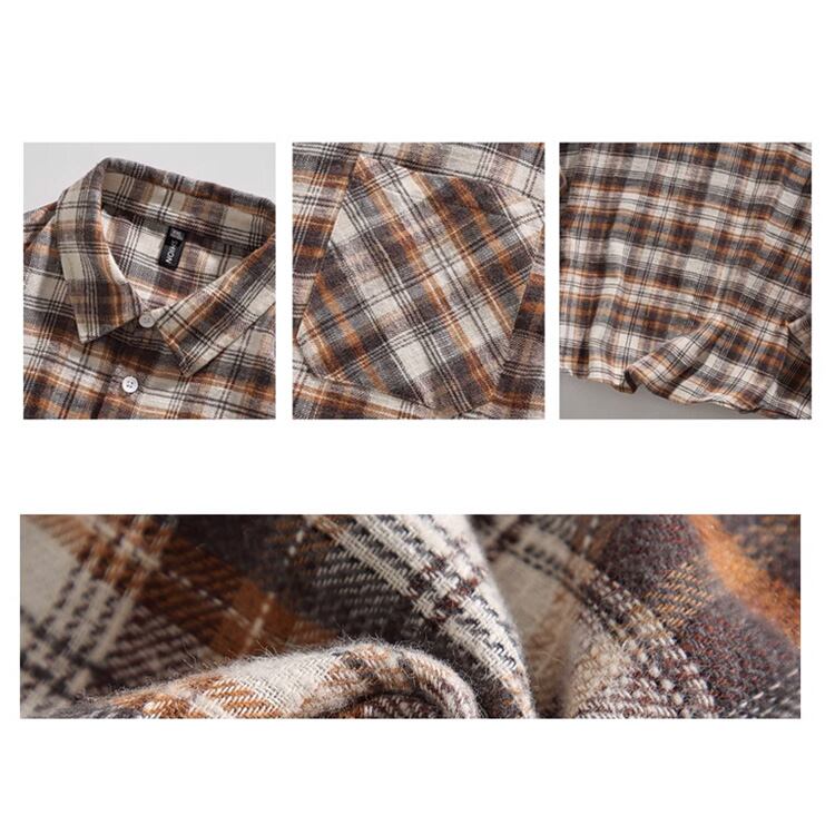 ★VINTAGE COLORBLOCK PLAID SHIRT　　　A0760