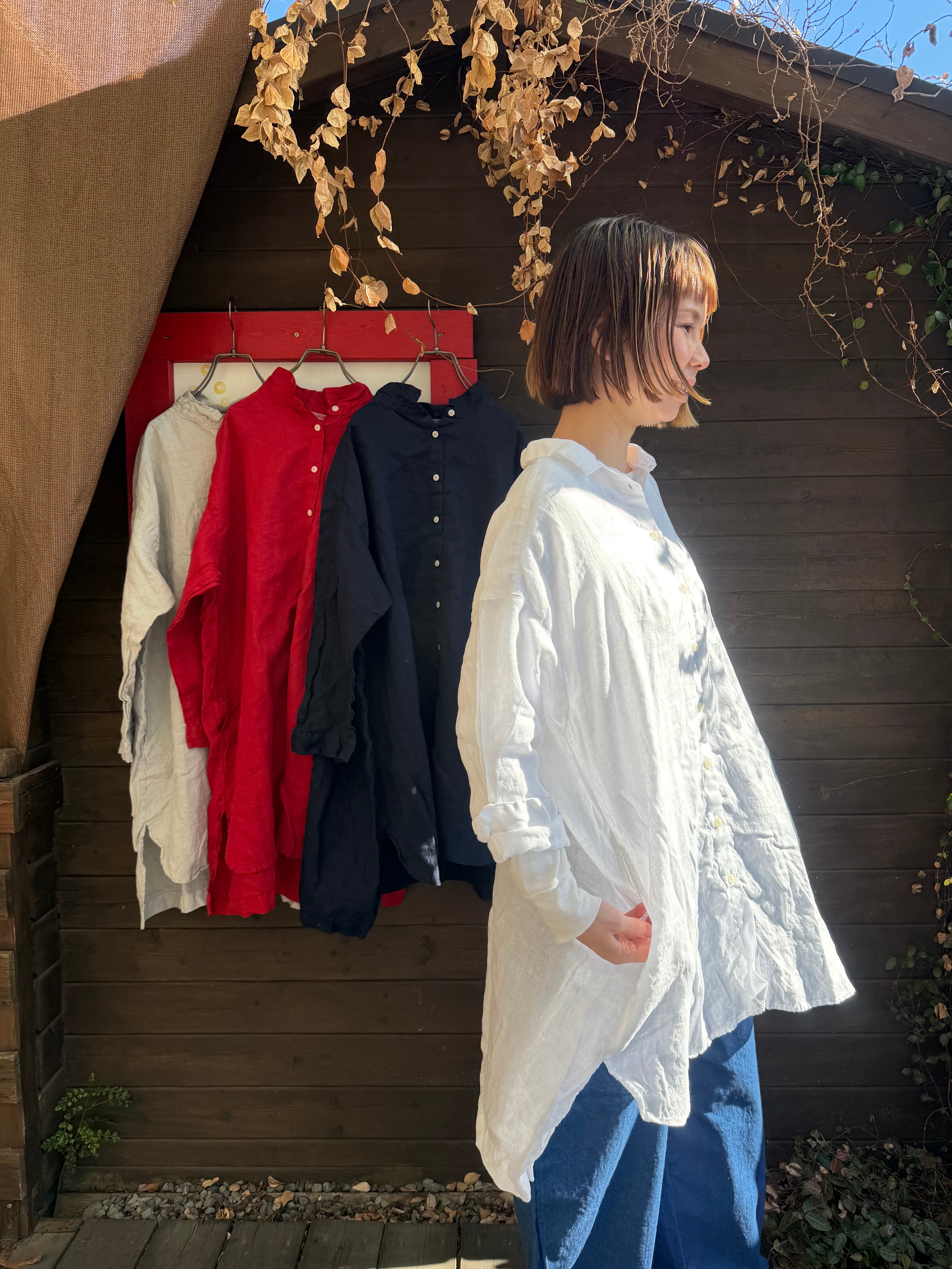 リネン日本製品染めシャツチュニック/ sunvalley/SKT008003 | WACKY