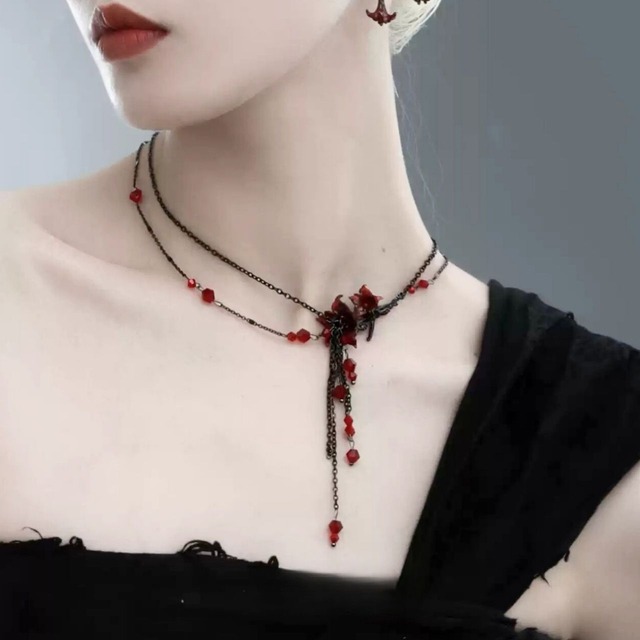 Star motif layered necklace C1253