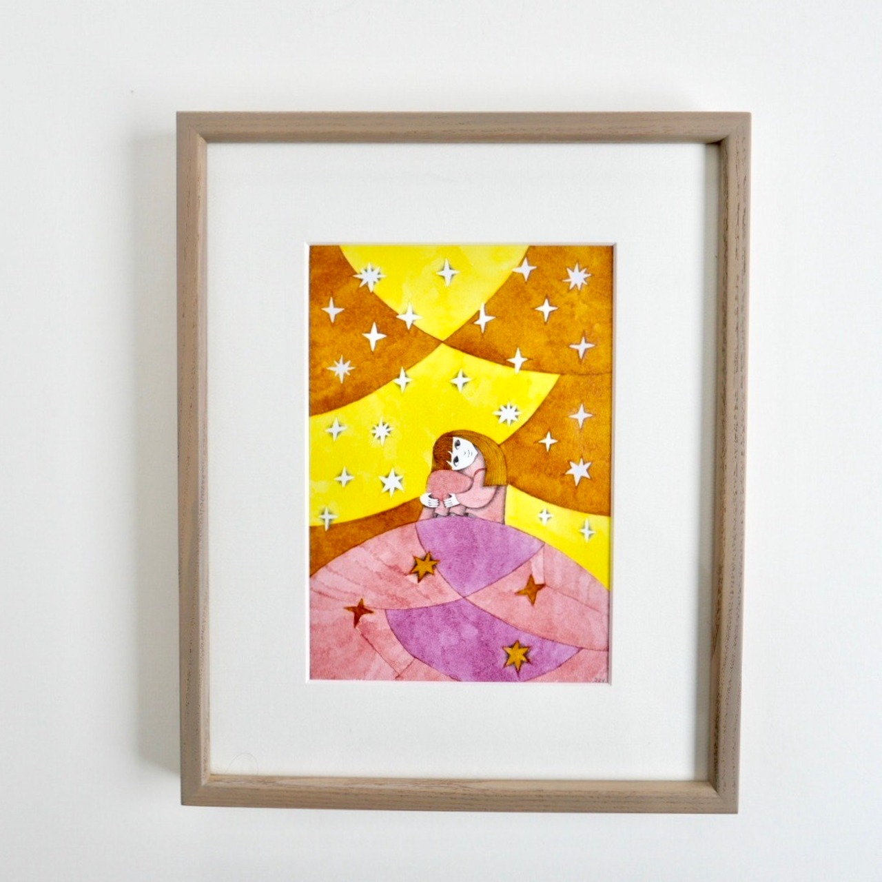 細川理衣 ガラスペン画「 ほしづくよ」