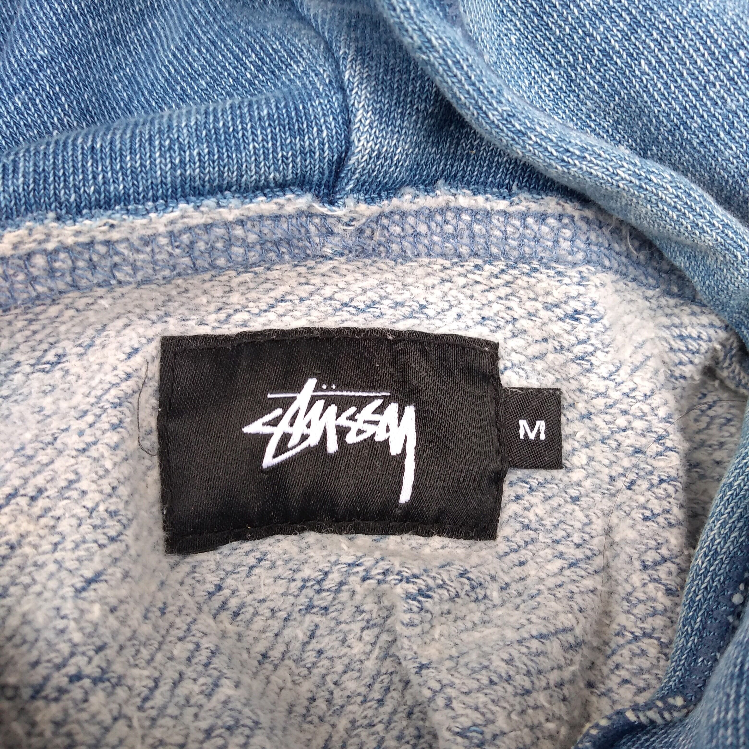 ステューシーstussy/インディゴ/染め/刺繍ロゴ/スウェット/パーカー