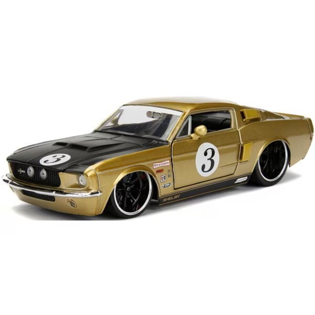 Jada Toys 1967 Shelby GT500 #3（ゴールド／ブラック） 1/24  JADA99084