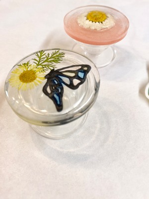 スマホグリップ　Flower and Butterfly