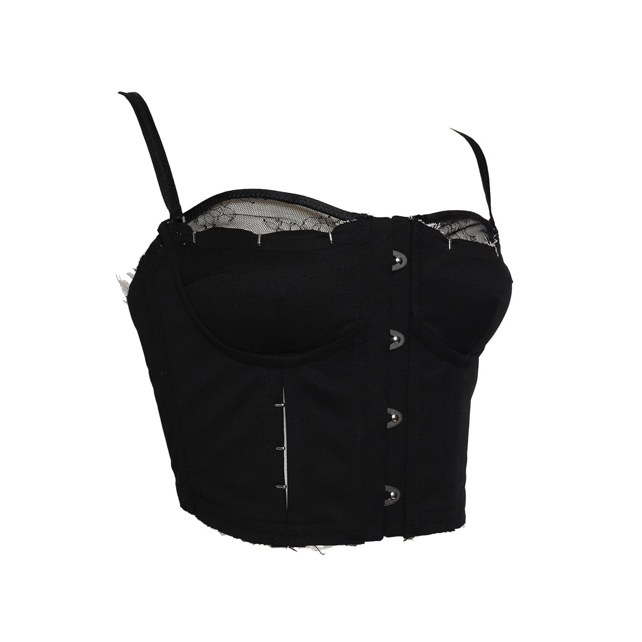 「Contract Dispute」Distressed twill bustier