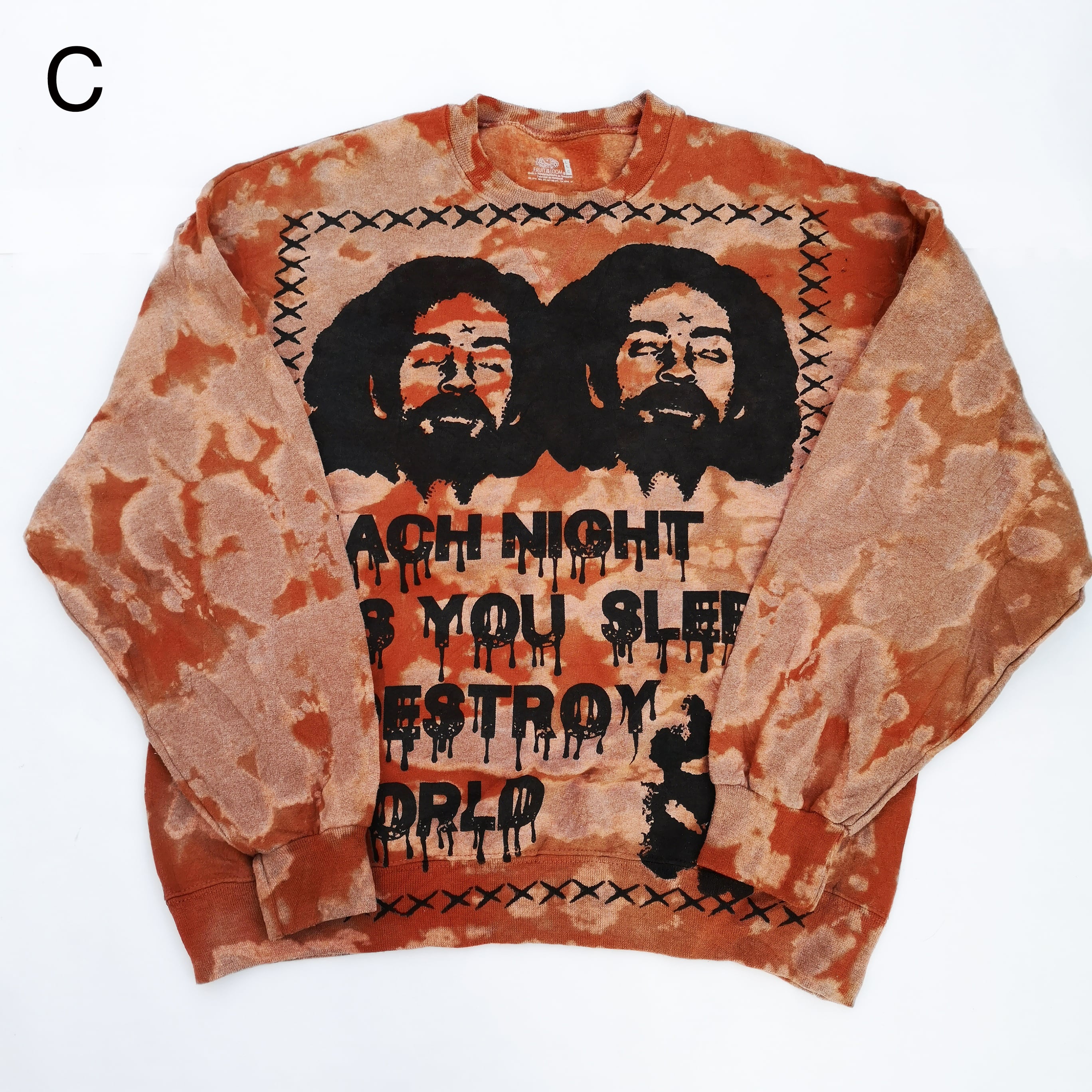 bizarro MANSON Tie-dye CREW NECK SWEAT