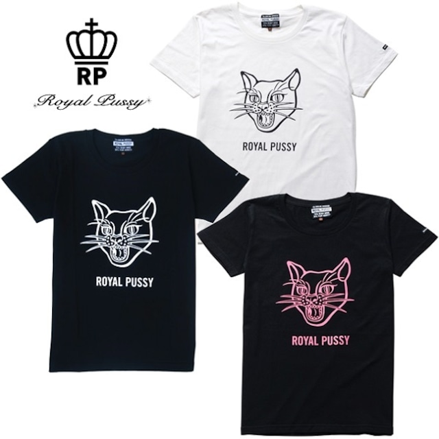 【20%OFF SALE】ROYAL PUSSY / ロイヤルプッシー「SCREAMER CAT BASIC TEE」Tシャツ 半袖 猫 ネコ キャット 黒 白 ブラック ホワイト ピンク メンズ レディース ロック パンク バンド プリントT 川村カオリ ギフト ラッピング無料 ステージ衣装 Rogia