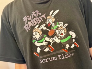 【再販】RUN PASS  RABBIT ドライTシャツ（ブラック）