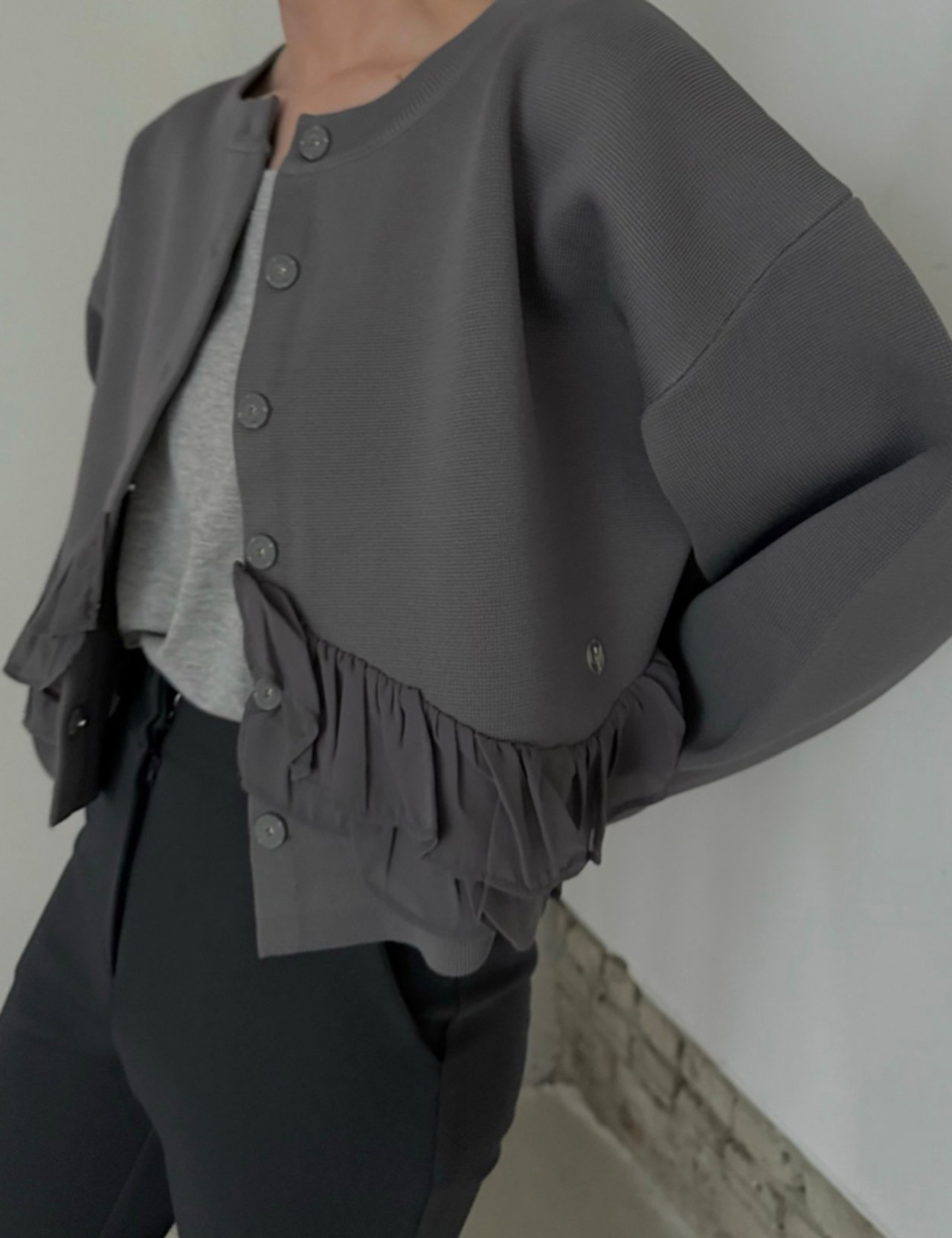 【25aw】Ruff-Frill Cardigan_3colors