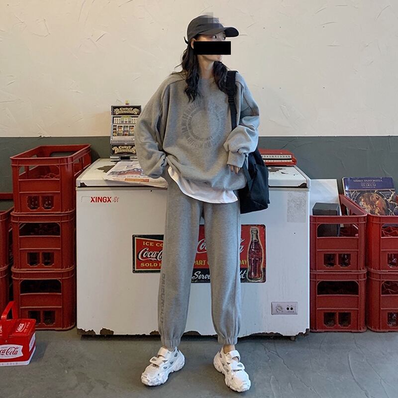 レディーススプリングオータムセーター パンツ レッド 春物 秋物 試着室92379457108