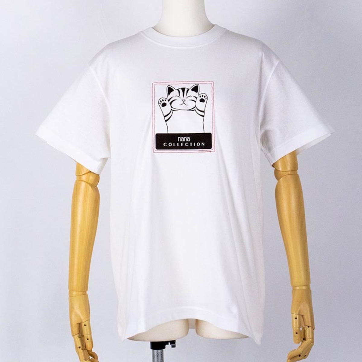 シャツ 横浜ナナ 湘南 NANA Tシャツ バンザイネコ柄 サイズL シロ nn 