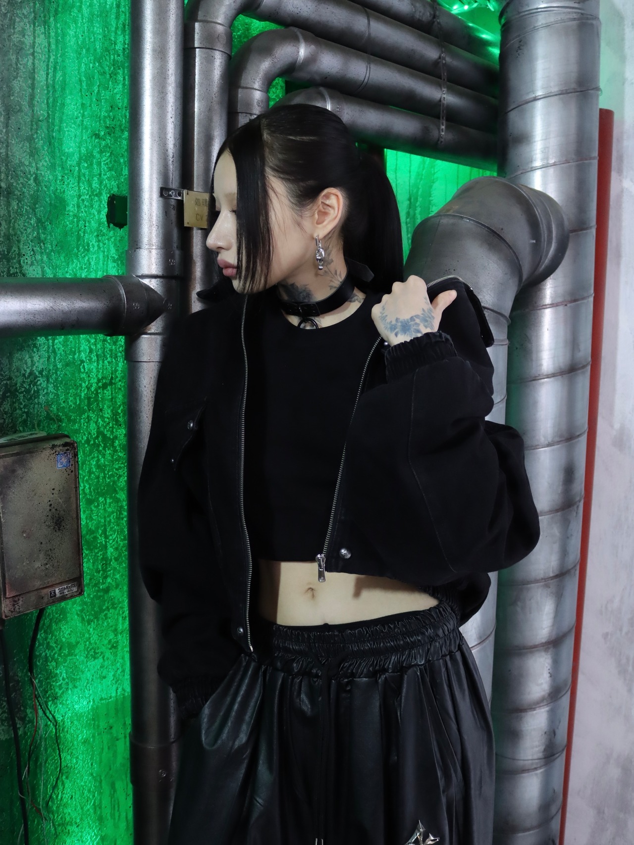 【LOVE KILLER】studs denim padded jacket