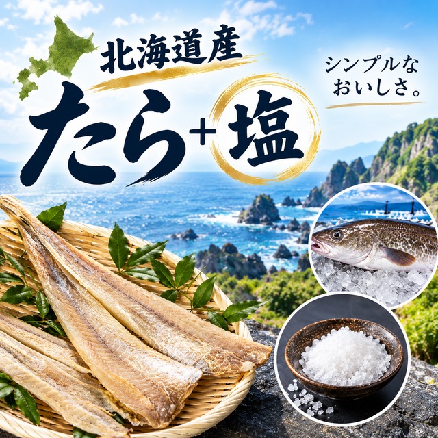 北海道産 干たら 150g｜たらと塩だけ・添加物不使用｜ご飯・お茶漬け・酒の肴に