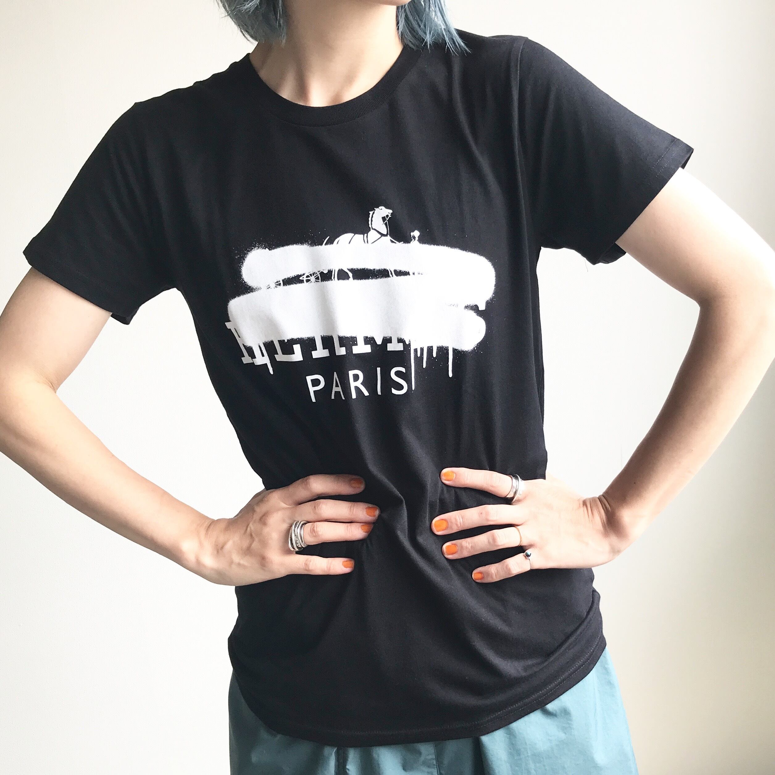 [ BLACK SCORE ] HERMES CROSS Print T-Shirts | rig powered by BASE
