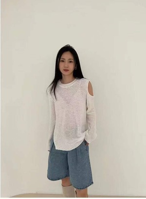 オープンショルダーニット　AJ1079−2301