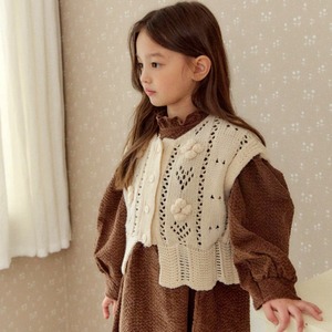 «sold out»«ジュニアサイズあり» By MiMi フラワーニットベスト