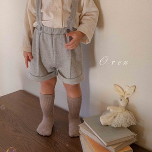 即納)  75-100  | Via Pintuck Suspender Pants | OREN