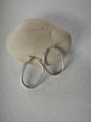 <vintage>square oval hoop pierce