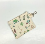 カードケース　キーポーチ　カードキーケース　植物とどうぶつ｜とりさん工房ーかわいいハンドメイドポーチ