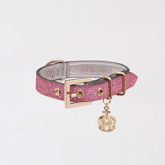 GLITTER COLLAR WITH CROWN（Rose） / OVER GLAM