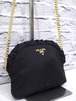 【美品】PRADA プラダ フリルデザイン テスートナイロン クロスボディ チェーンストラップ ショルダー カメラ バッグ ポシェット ポーチ 黒