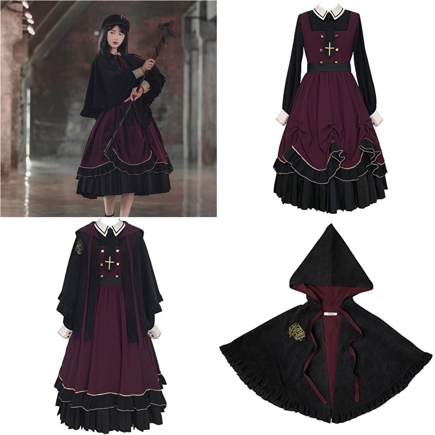 SEASONZ ロリータ ドレス マント 魔法使い 十字架 ゴージャス かわいい