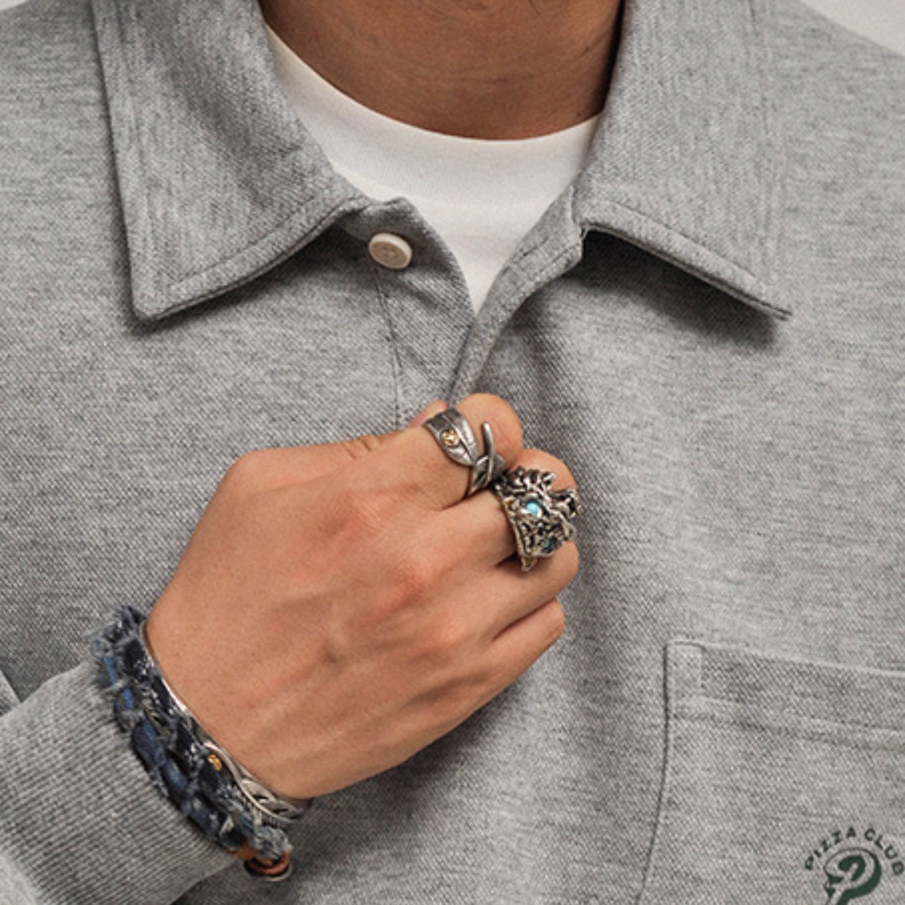 ポロカラー プルオーバー スウェット A1701 - 4