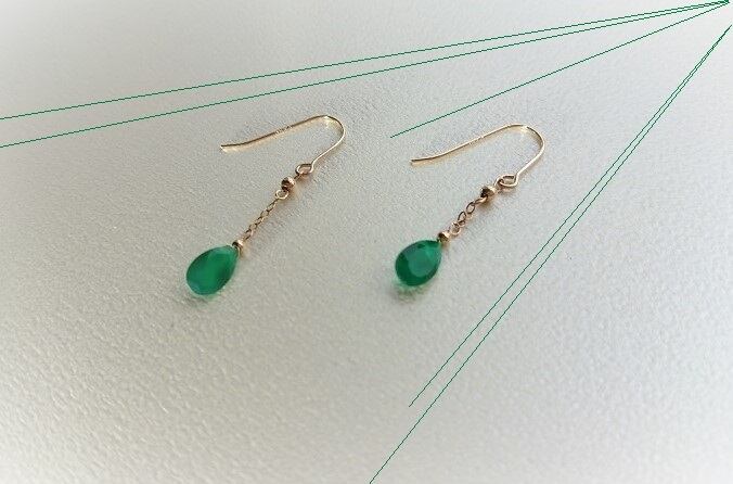 グリーンオニキス ピアス(14Kgf)