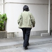Nonnotte(ノノット)Minimum Smoking Jacketと山内(ヤマウチ)ツナギパンツコーディネート