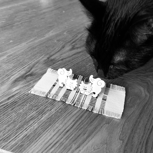 数量限定【首里織付】おしりトントンしてほシーサー 真鍮置物 ペア 沖縄