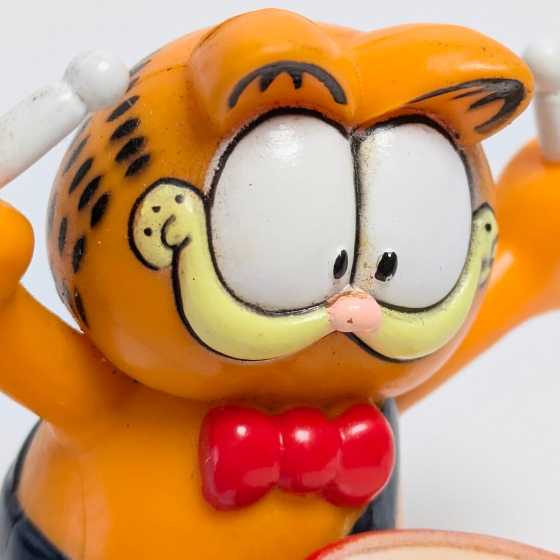☆VINTAGE80' 90'☆【 Garfield ( ガーフィールド ) 】 PVCフィギュア ドラム 〚アメリカン雑貨 アメトイ〛