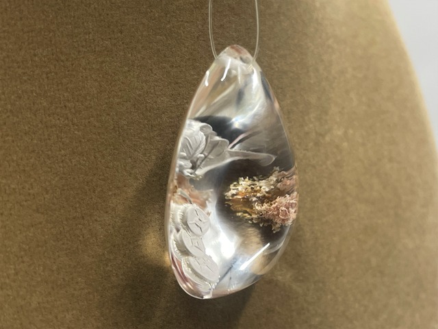 ペンダントトップ素材（ガーデンクォーツこうもり）