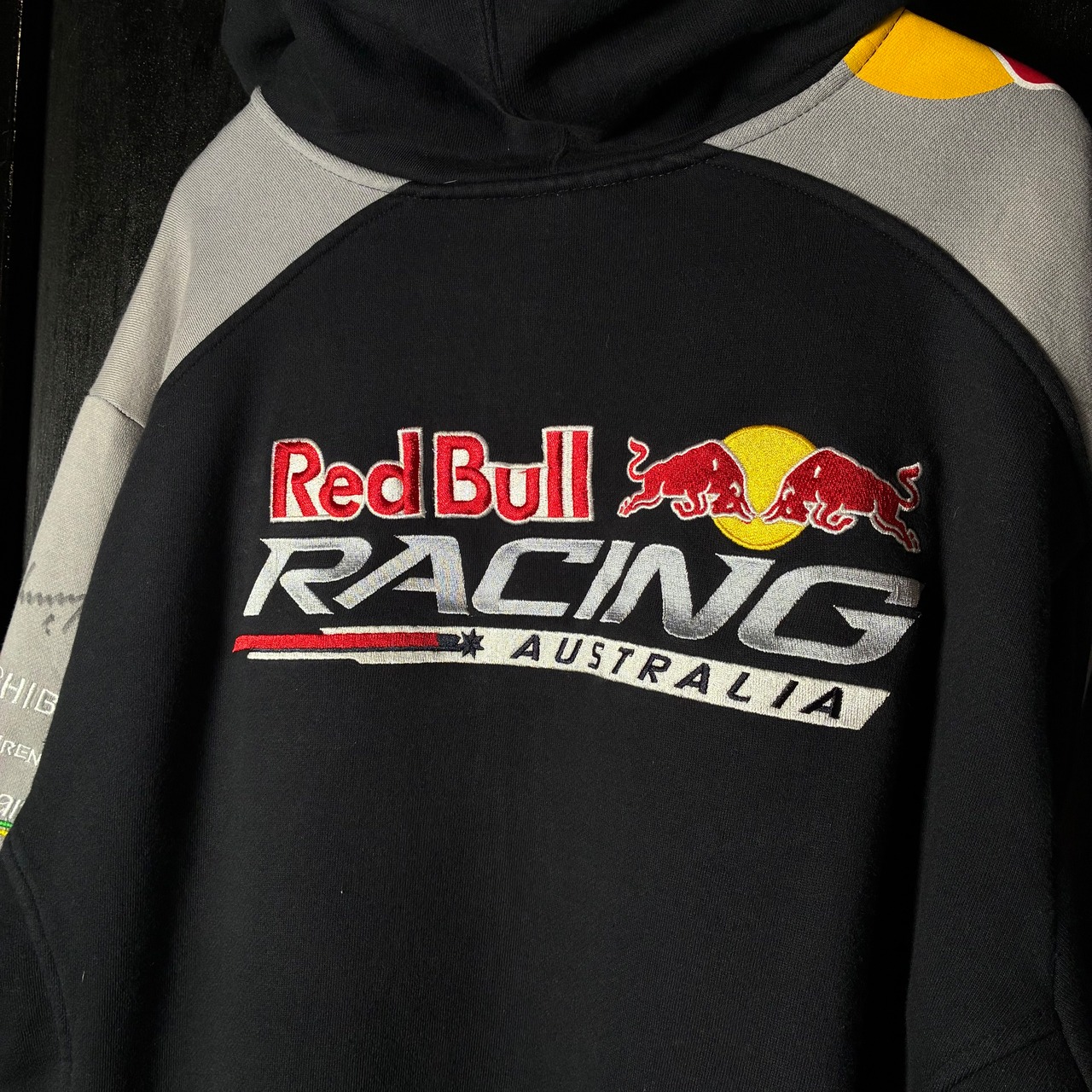 Red Bull RACING フルデコジップパーカー　黒×グレー レッドブルレーシング