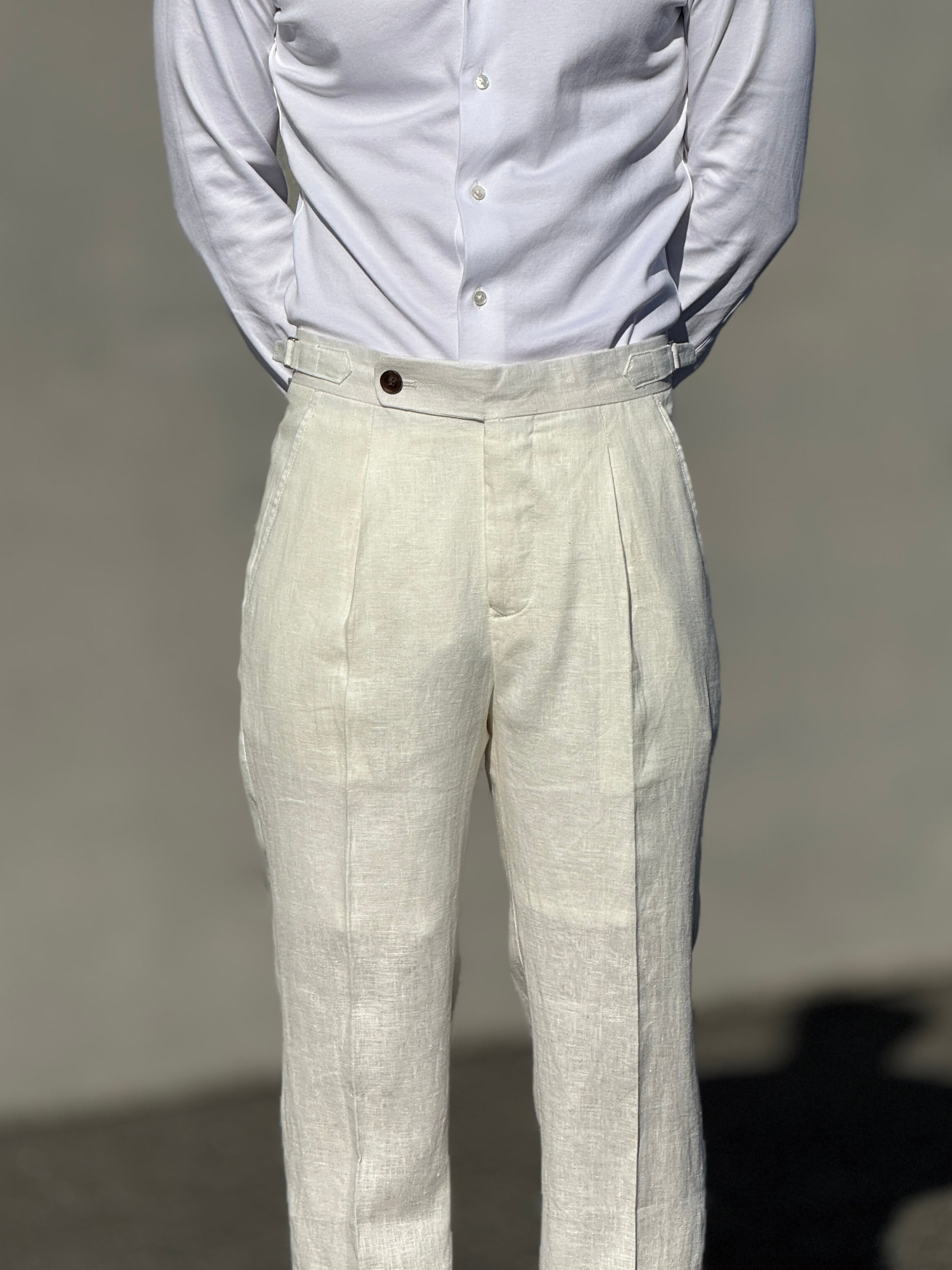 リネンベルトレススラックス【春夏用】 | Wide Range