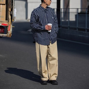 Wide leg tuck pants 0369