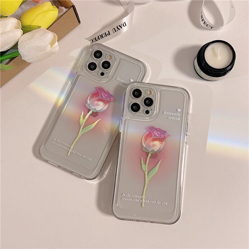 iPhone14】pro plus max フラワー 一輪 クリア バラ 韓国 iPhone14】pro plus max フラワー 一輪 クリア バラ 韓国