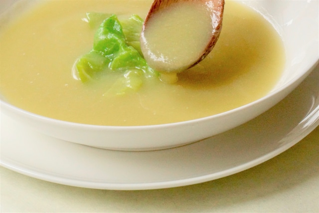 庄内鴨と有機レモンのスープ