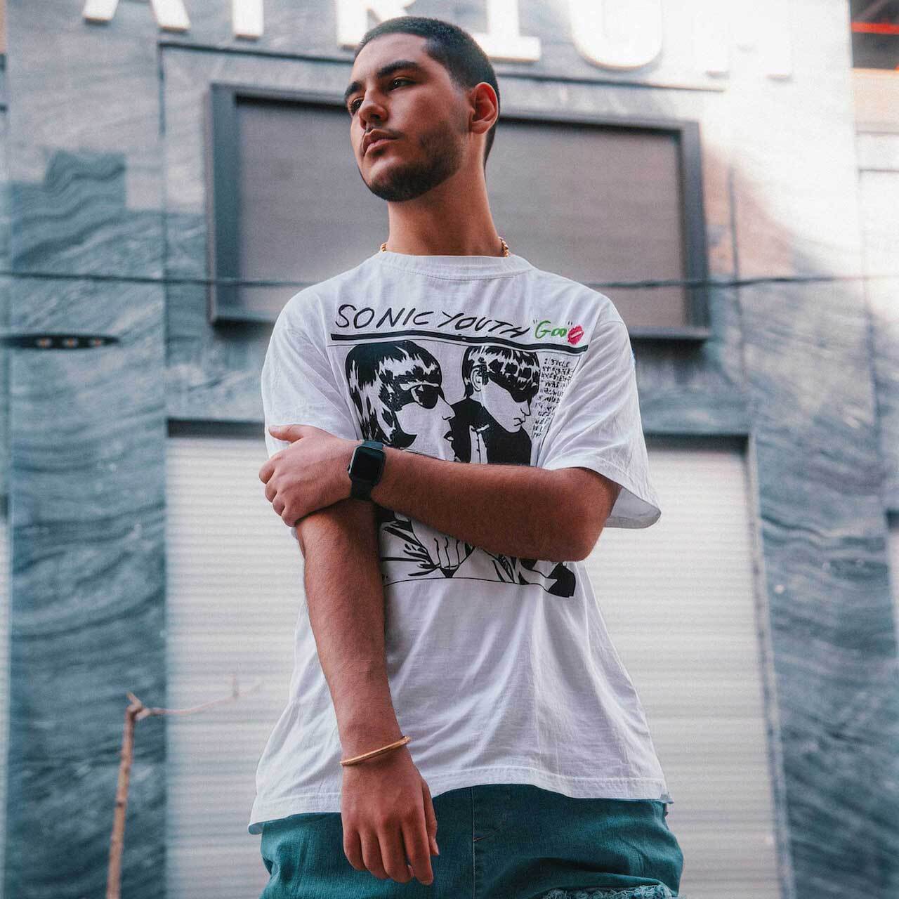 kingpin nyc” 90's~「God Father」black base printed S/S T-shirt