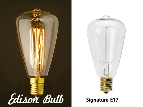 Edison bulb Signature エジソンバルブ シグネチャー 40W/E17 電球 DETAIL レトロ 照明 カーボン