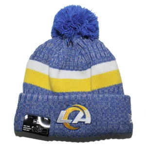 ニューエラ ニット帽 ビーニーキャップ 帽子 メンズ レディース NEW ERA NFL ロサンゼルス ラムズ ワンサイズ NFL2023SAIDELINEKNIT-RAMS