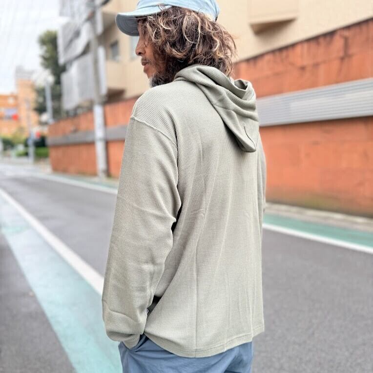 BAMBOO SHOOTS / MERINO WOO LONG SLEEVE HOODIE(HEATHER GRAY) | 道が